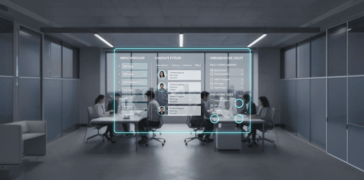 HRMS Dashboard - Employee data, charts, payroll, attendance, and KPI tracking